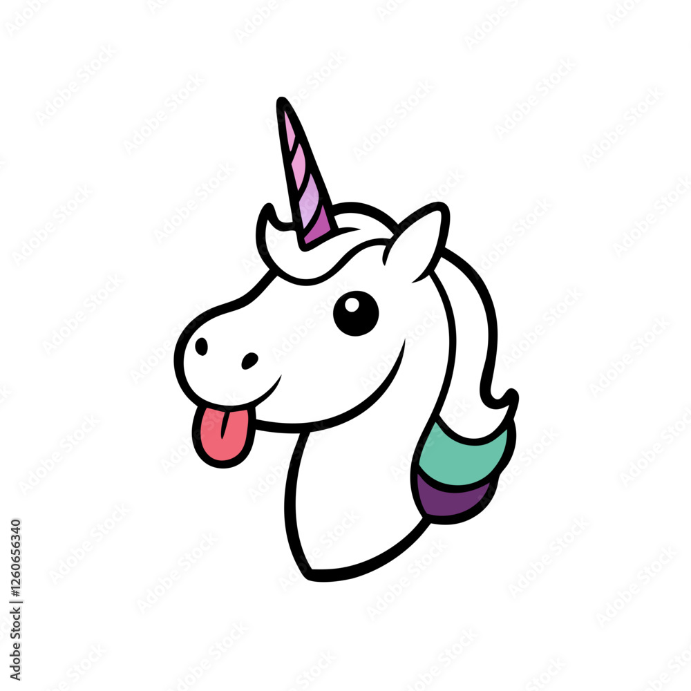 Obraz premium funny unicorn cartoon