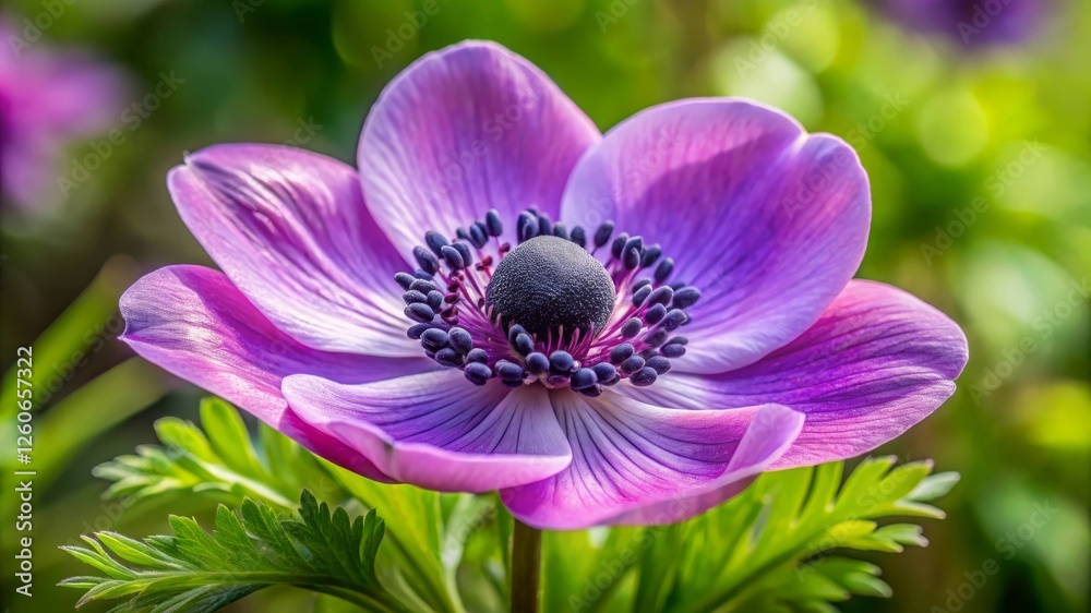 Captivating bloom of anemone flower in vibrant spring garden nature photography close-up perspective for floral enthusiasts Captivating bloom of anemone flower in vibrant spring garden nature photography close-up perspective for floral enthusiasts
