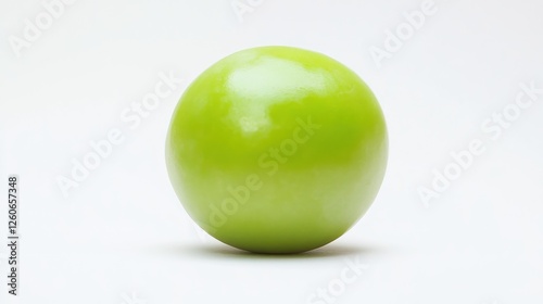 Green sphere object on white background photo