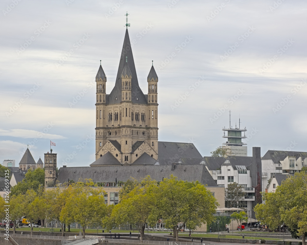 Naklejka premium Great St. Martin Church in Cologne.