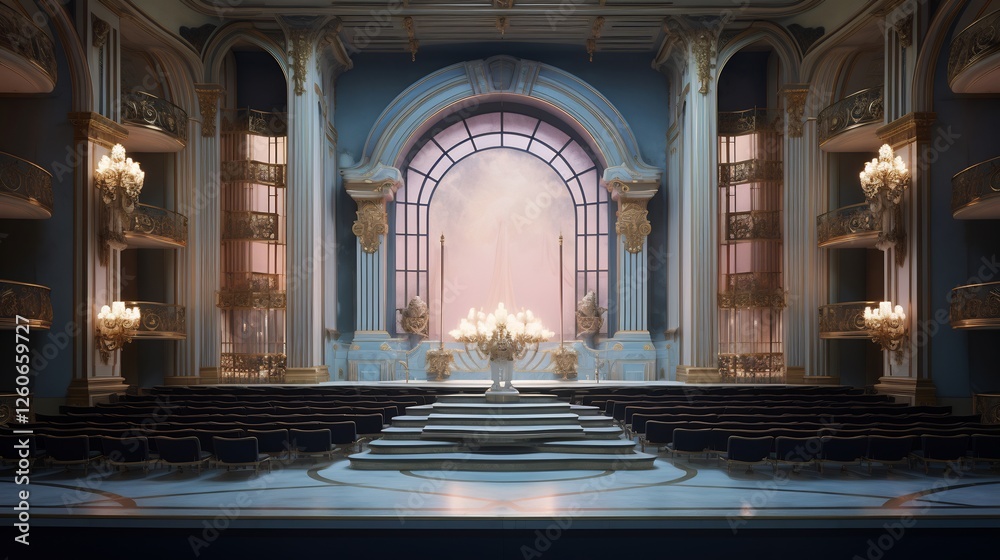 Obraz premium Grand Theater: A Majestic Stage Awaits