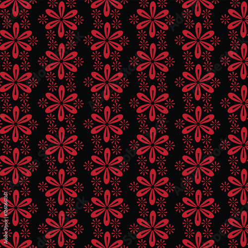 vector seamless pattern with flowers