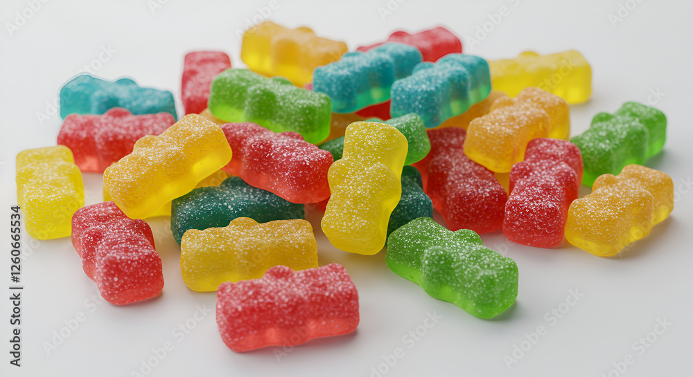 A colorful collection of gummy bears isolated on a transparent background, showcasing vibrant hues and playful shapes. A colorful collection of gummy bears isolated on a transparent background, showcasing vibrant hues and playful shapes.