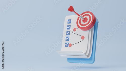 Fototapeta Naklejka Na Ścianę i Meble -  Strategic planning, plan to overcome difficulty or obstacle to reach goal or target. Solutions, success and strategy concept. Bright idea for business growth. Team planning for success. 3d rendering