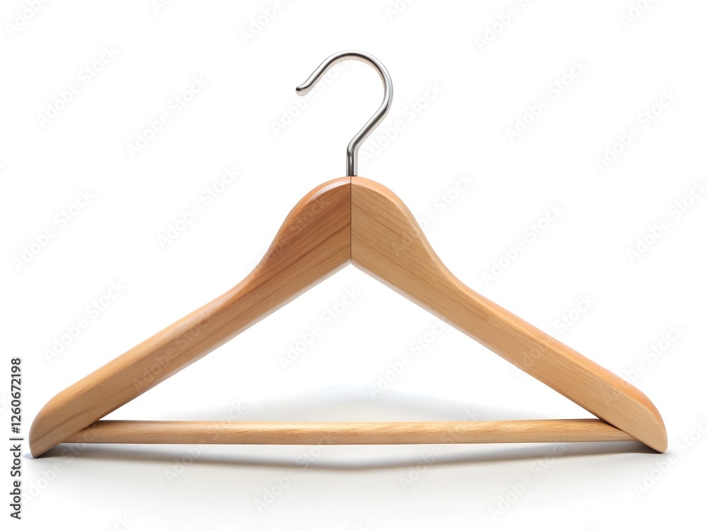 Wooden Clothes hanger isolated on white background
Wooden Clothes hanger isolated on white background