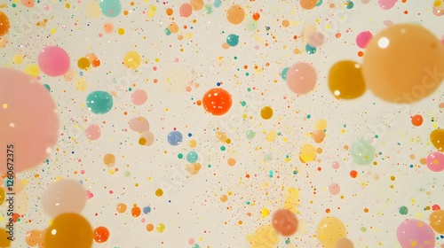 Abstract Colorful Bubbles and Confetti Background