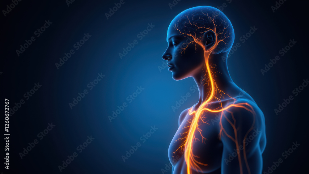Vagus Nerve Stimulation Illustration Vagus Nerve Stimulation Illustration