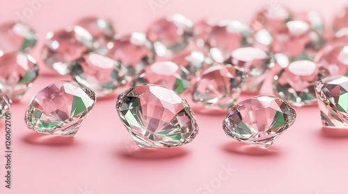 Stunning Pink Background Sparkling Diamonds Collection