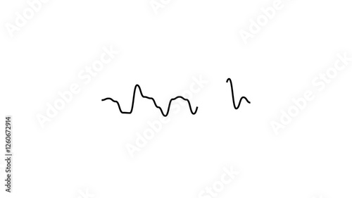 minimalist snake drawing, simple black line on white background, curvy serpentine shape, abstract representation, zen-like simplicity 4k video