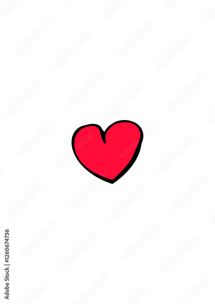 Simple Red Heart Drawing Simple Red Heart Drawing