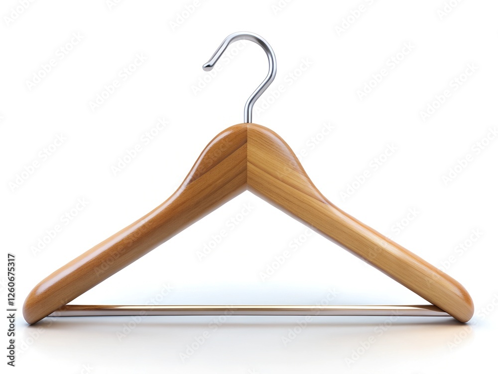 Wooden Clothes hanger isolated on white background
Wooden Clothes hanger isolated on white background