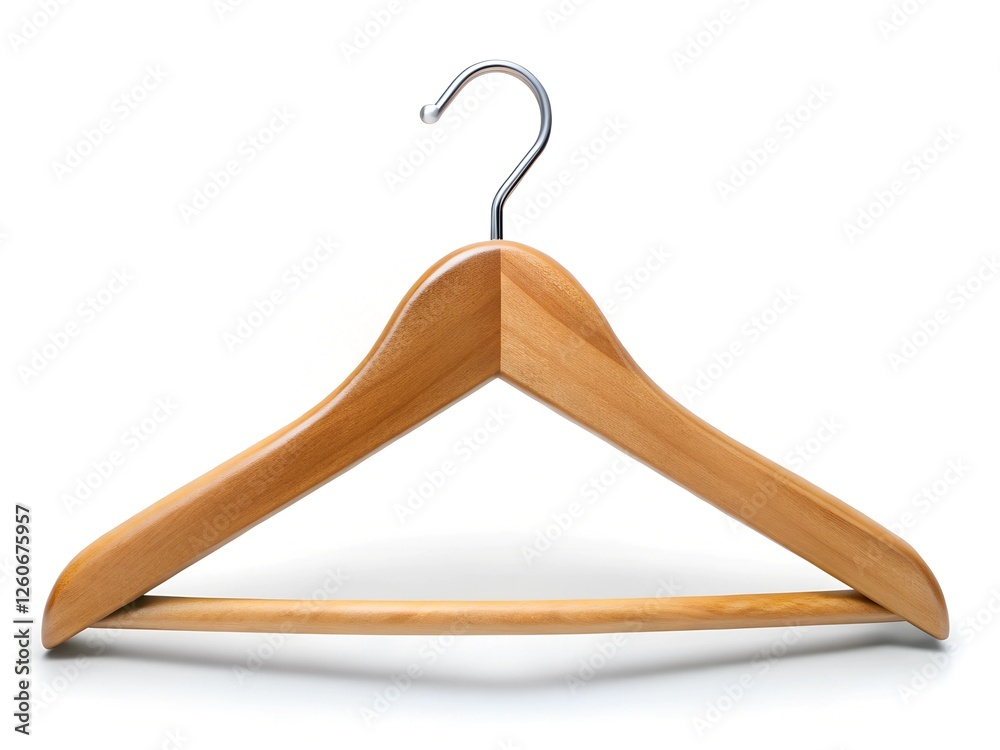 Wooden Clothes hanger isolated on white background
Wooden Clothes hanger isolated on white background