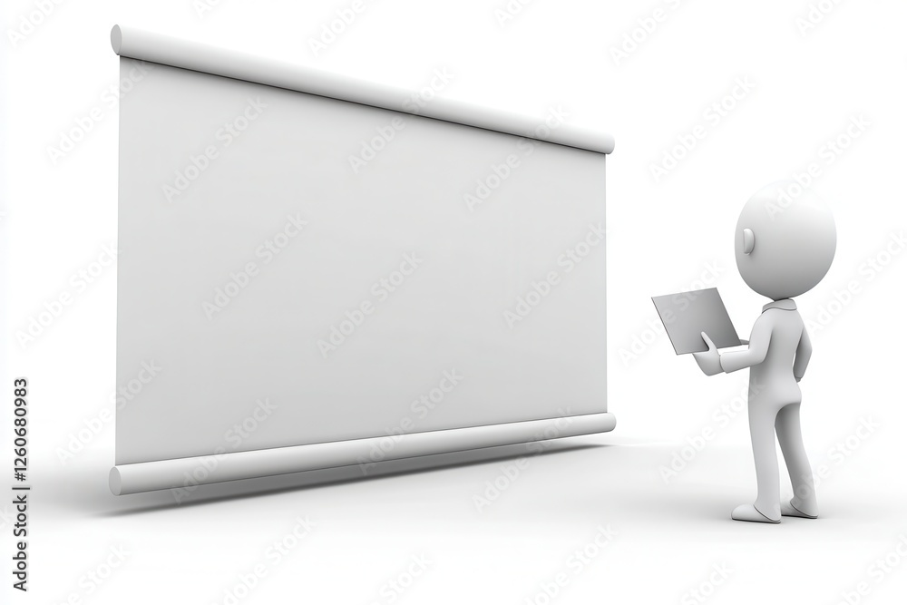 Professional Presentation with Isolated Copy Space on White Background Professional Presentation with Isolated Copy Space on White Background