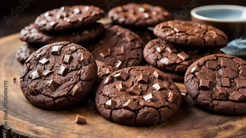 Decadent Round Chocolate Cookies – Crispy, Rich, and Perfectly Baked Treats Ideal for Snacking, Gifting, or Tea-Time Indulgence