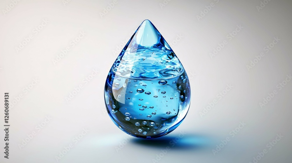 Stunning Close-up of a Single Water Drop: Purity, Cleanliness, and the Essence of Nature Stunning Close-up of a Single Water Drop: Purity, Cleanliness, and the Essence of Nature