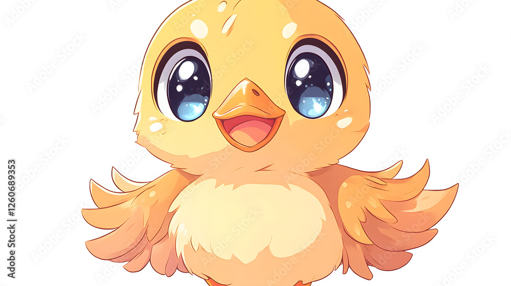 Fototapeta premium Cheerful Chick Illustration