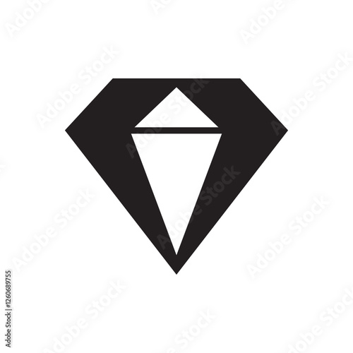 Diamond icon, diamond logo design template.