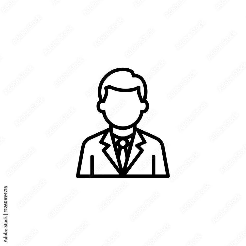 Professional financial advisor in simple line art, clear communication Professional financial advisor in simple line art, clear communication