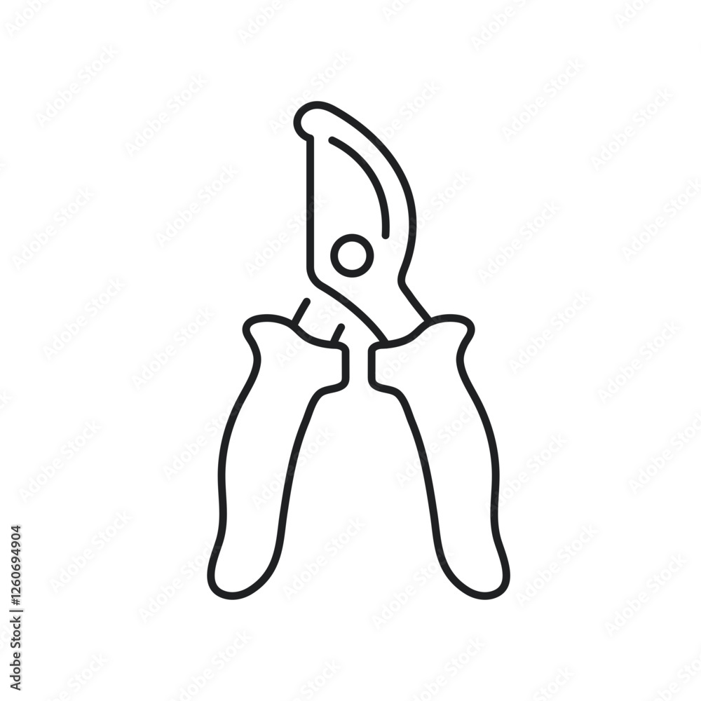 Line Gardening Pruner Icon, editable stroke Line Gardening Pruner Icon, editable stroke