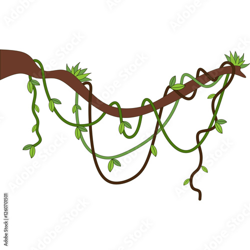 Tropical Hanging Vines Liana Branch Frame