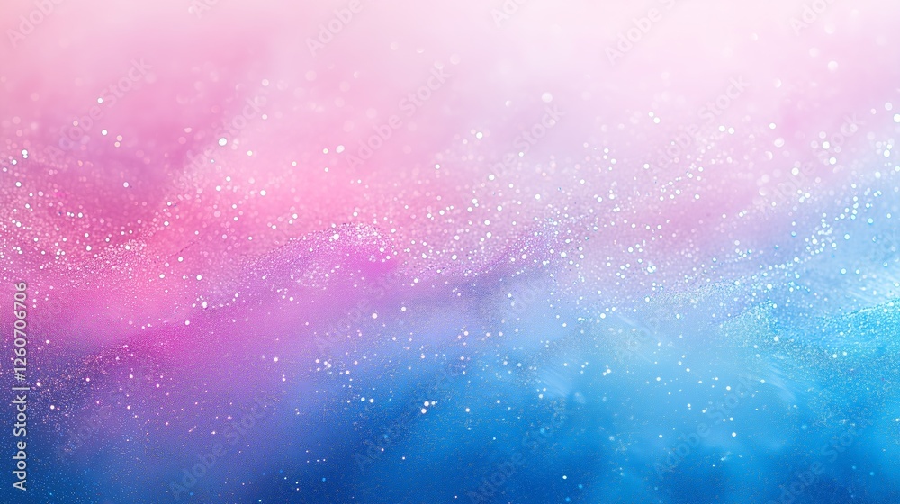 Abstract pastel pink and blue background with white glitter. Abstract, wallpaper, background, trendy, aesthetic concept.