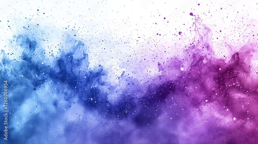 Vibrant watercolor splash with glowing indigos and purples, creating dreamy and ethereal atmosphere. Perfect for artistic backgrounds and creative projects Vibrant watercolor splash with glowing indigos and purples, creating dreamy and ethereal atmosphere. Perfect for artistic backgrounds and creative projects