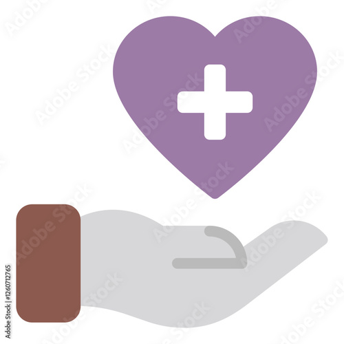 Heart Symbol with Hand for Wellness Initiatives