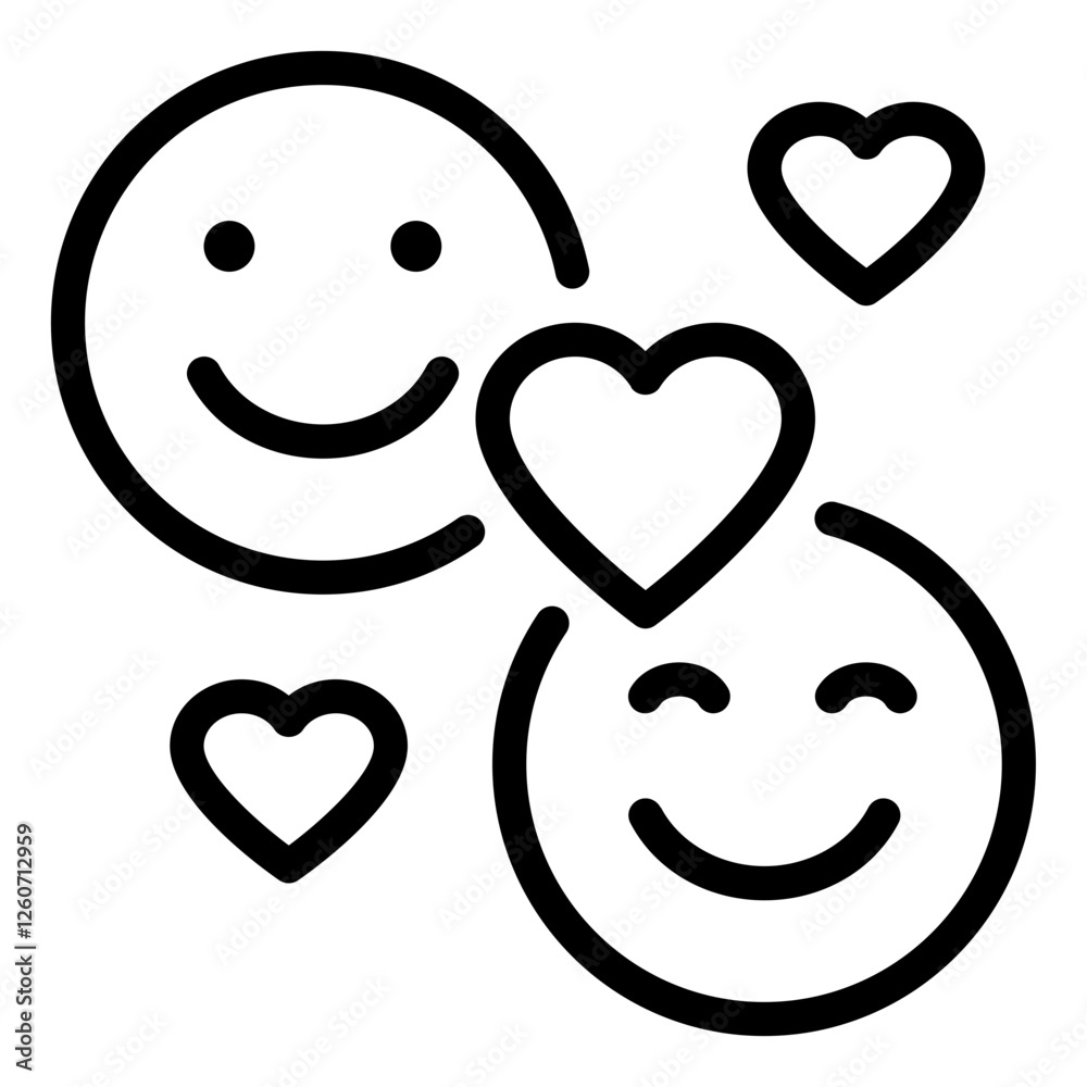Playful Love Icons for Digital Communication Playful Love Icons for Digital Communication