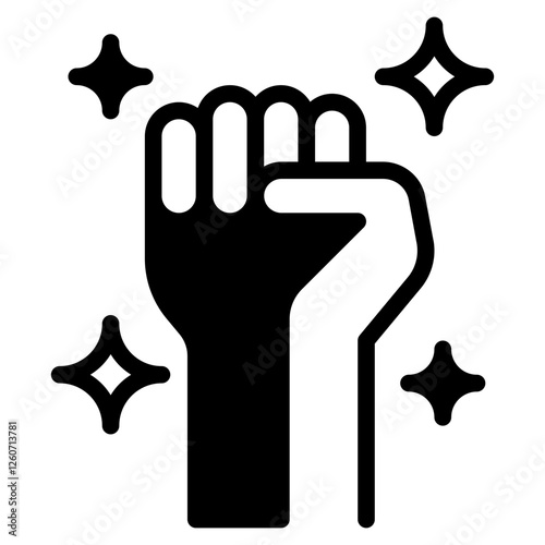 Stylized Fist Icon for Empowerment Themes