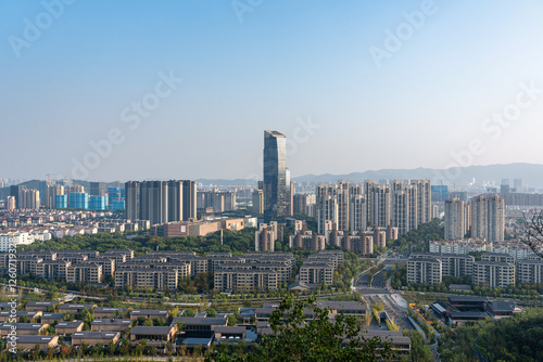 Wallpaper Mural Serene Urban Skyline with Lush Greenery in Modern Cityscape Torontodigital.ca