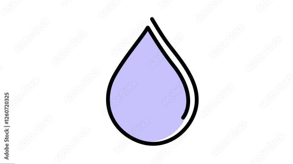 Water drop icon animation elegance motion continuous line drawing. Water drop icon animation elegance motion continuous line drawing.