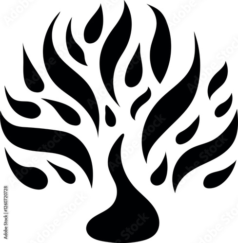 Tree of life isolated on transparent background. Vector illustration
