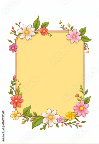 Simple Creative Cute Cartoon Flower Flower Leaf Frame