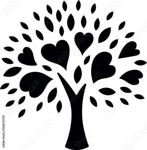 Tree of life isolated on transparent background. Vector illustration