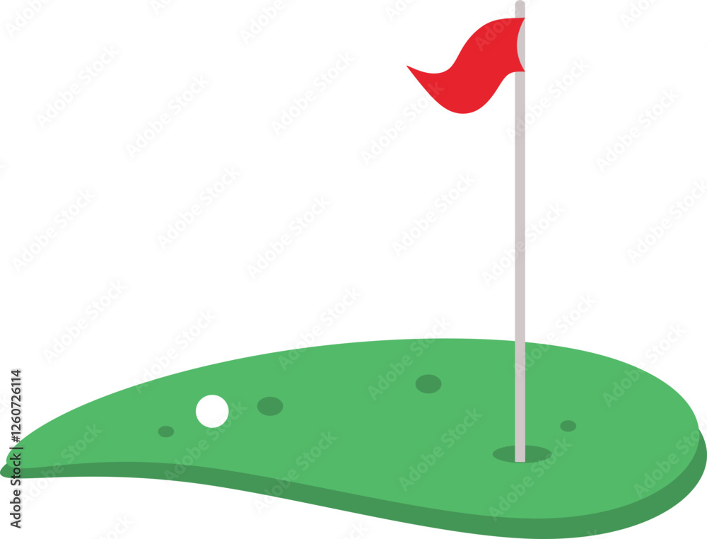 Golf Hole With Flag Golf Hole With Flag