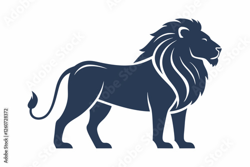 The lion outline vector and illustration line art design on a white background 