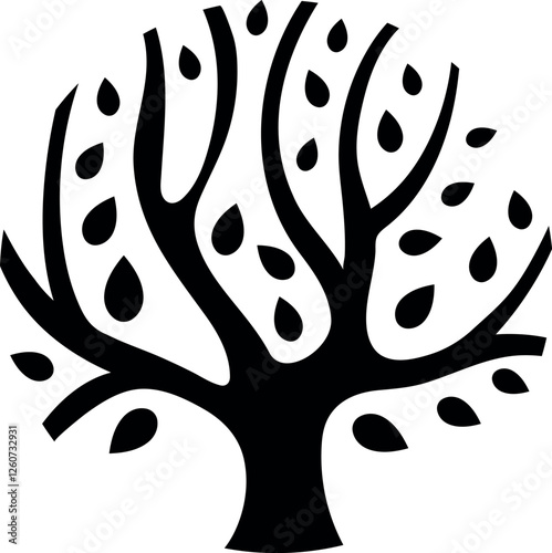 Tree of life isolated on transparent background. Vector illustration