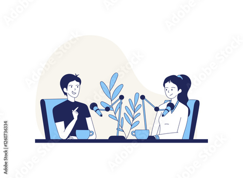 Illustration of an Creative Industry Podcast
