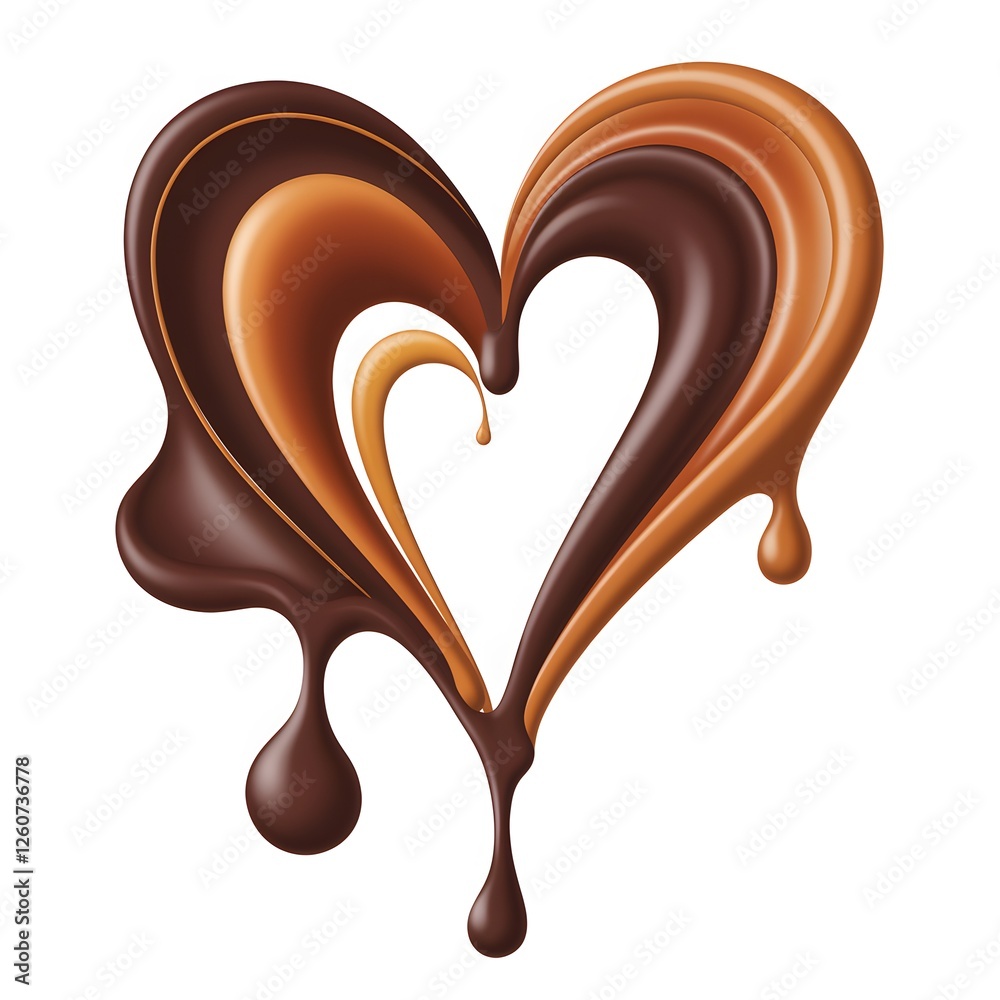 Dynamic Chocolate and Caramel Splash. Dynamic Chocolate and Caramel Splash.
