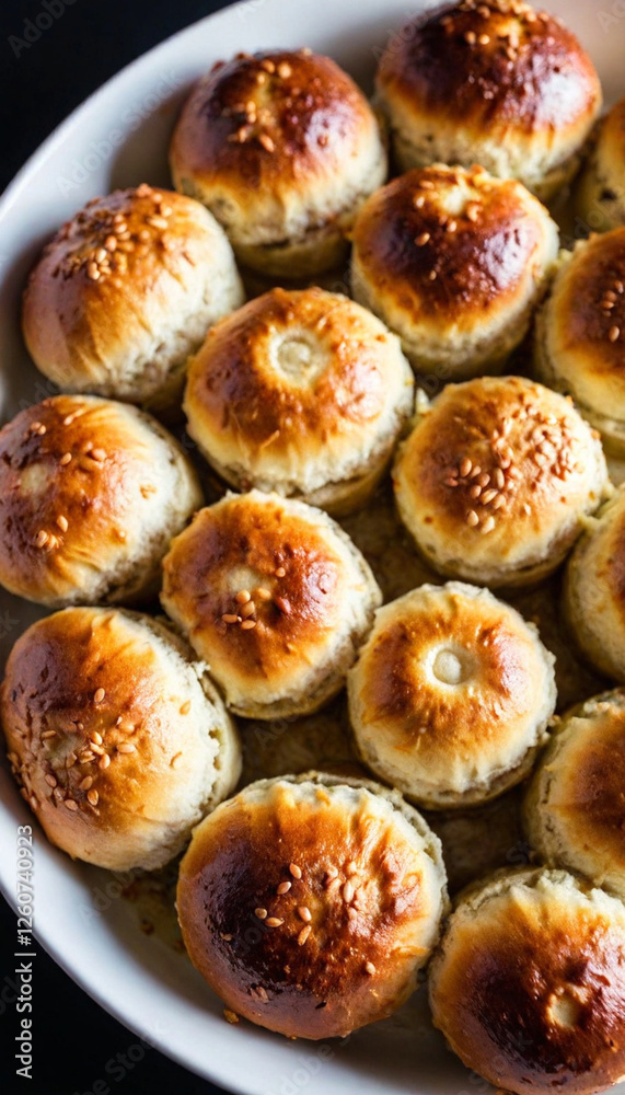 one white baking bowl plate with round Danubio Salato pie inside, savory pull-apart bread is topped with baked pie balls . dish is isolated on black background, one slice of the pie is missed, so the one white baking bowl plate with round Danubio Salato pie inside, savory pull-apart bread is topped with baked pie balls . dish is isolated on black background, one slice of the pie is missed, so the