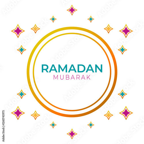 Ramadan mubarak greeting card. Vector illustration. photo