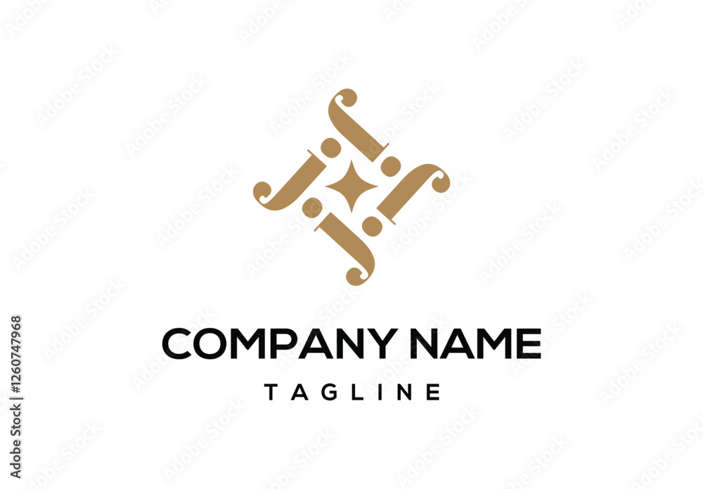 Elegant Flourish Logo Design with Decorative Elements for Brand Identity Elegant Flourish Logo Design with Decorative Elements for Brand Identity