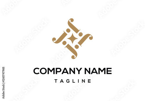 Elegant Flourish Logo Design with Decorative Elements for Brand Identity