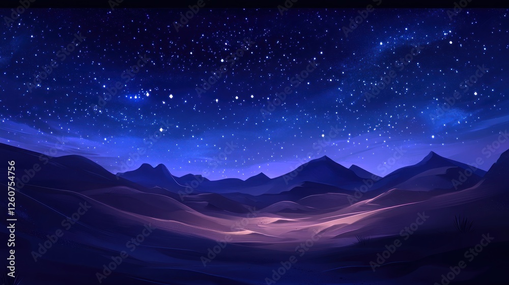 Night desert mountains starry sky. Possible use stock photo Night desert mountains starry sky. Possible use stock photo