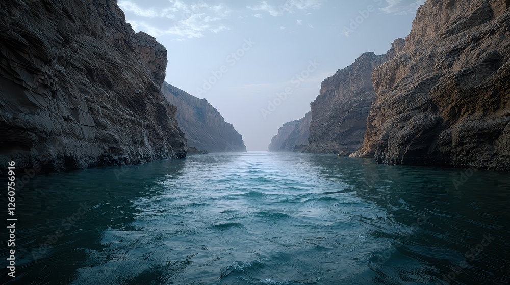 Obraz premium Tranquil body of water reflecting trees and sky in a serene natural setting during daytime