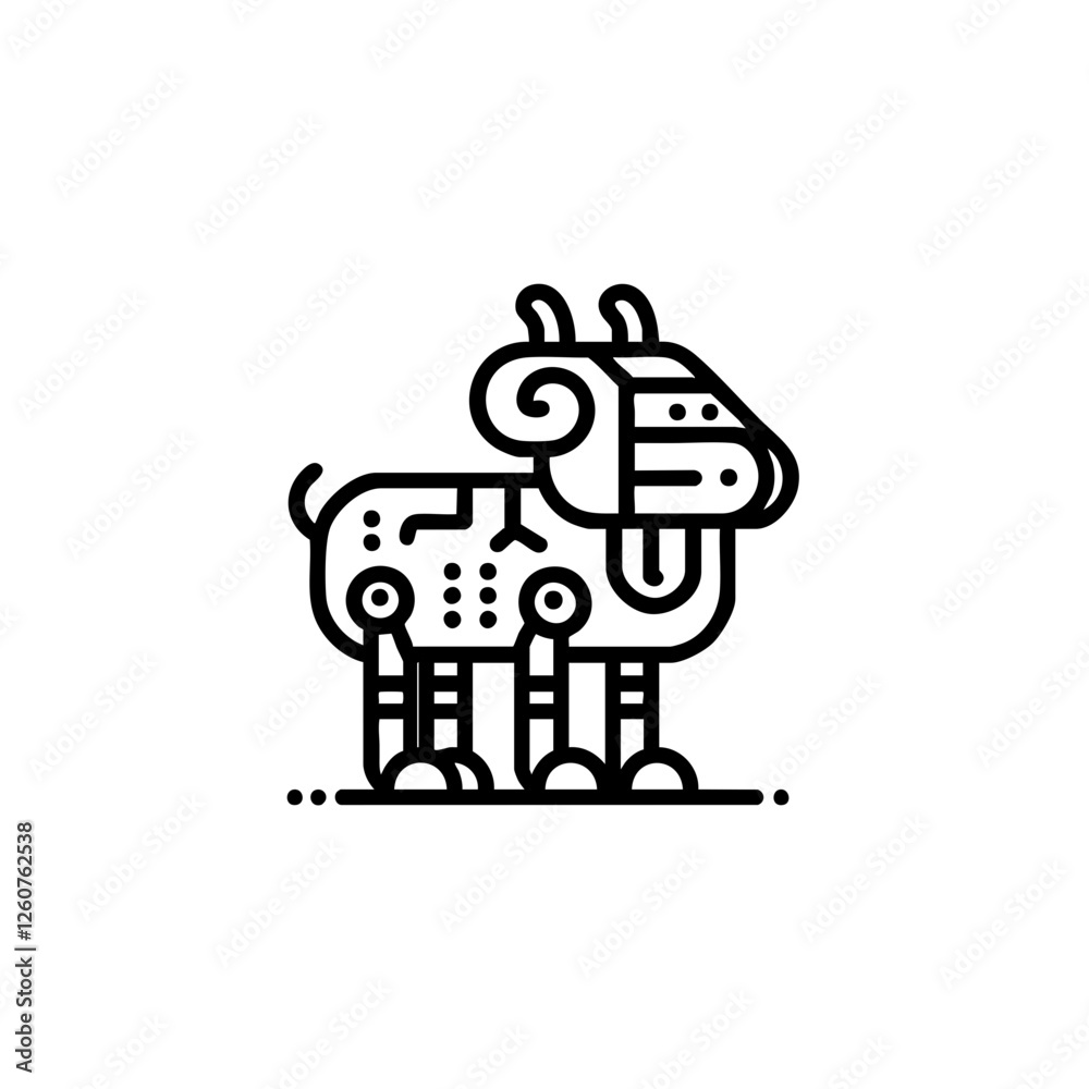 Futuristic animal robot vector illustration with a sleek and modern design. Perfect for sci-fi projects, branding, merchandise, and digital art. Futuristic animal robot vector illustration with a sleek and modern design. Perfect for sci-fi projects, branding, merchandise, and digital art.