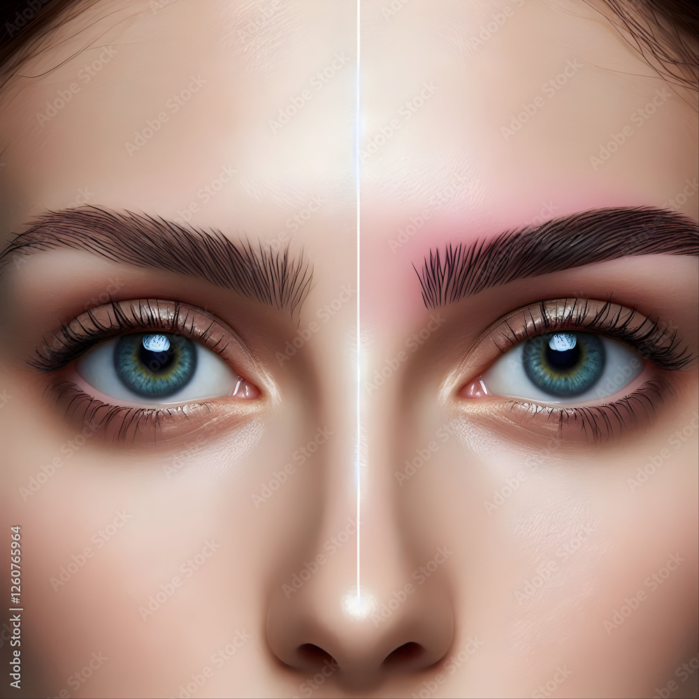 Obraz premium Eyebrow Enhancement: Lamination, Tinting, and Microblading for Perfect Brows