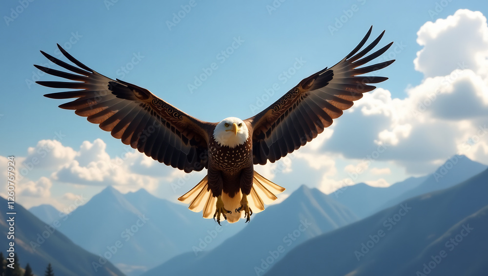 Fototapeta premium The Eagle's Flight: Freedom in the Sky
