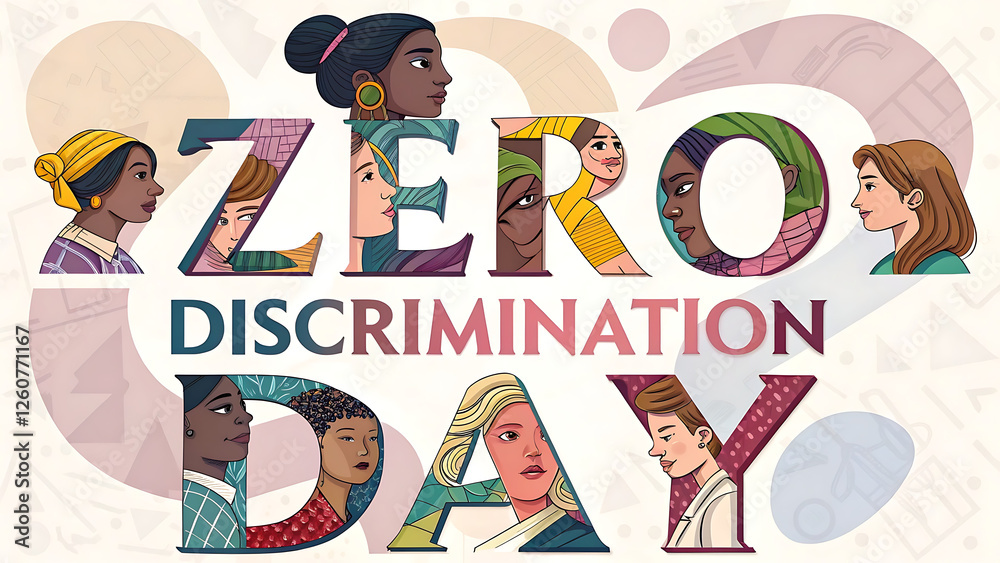 Obraz premium zero discrimination day Poster, Social Media Post, zero discrimination day Banner,