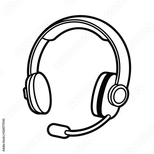 headphones icon isolated on white